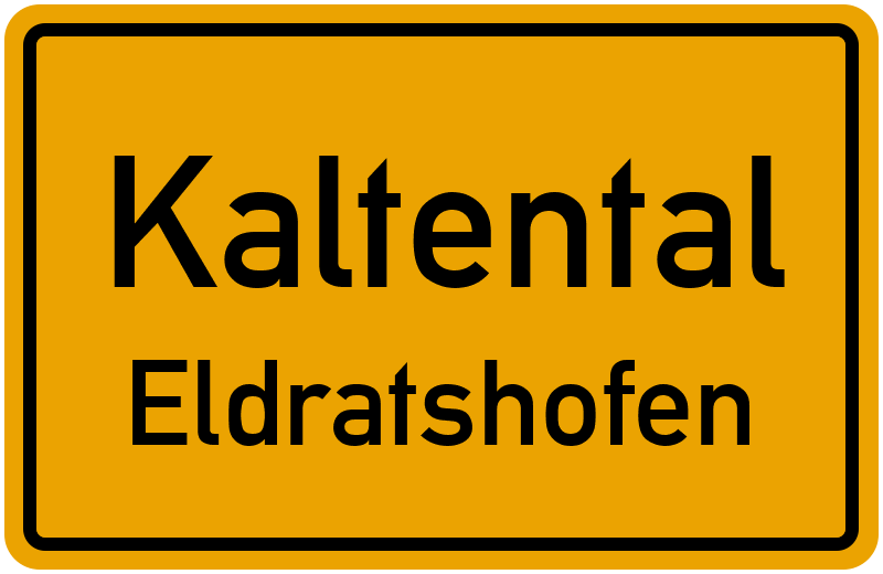 Ortsschild Kaltental