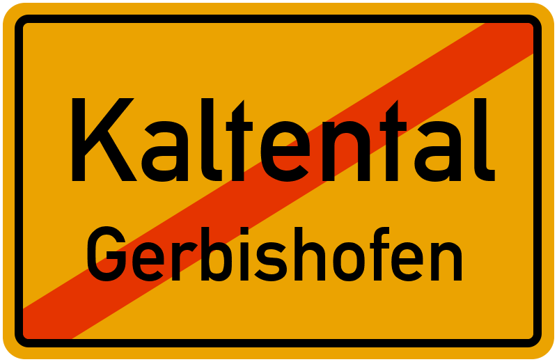 Ortsschild Kaltental