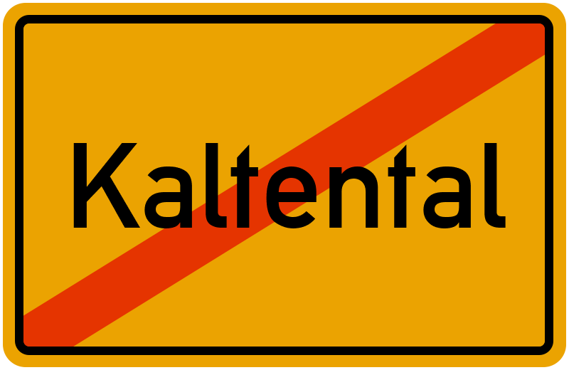 Ortsschild Kaltental