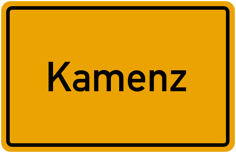 Ortsschild Kamenz