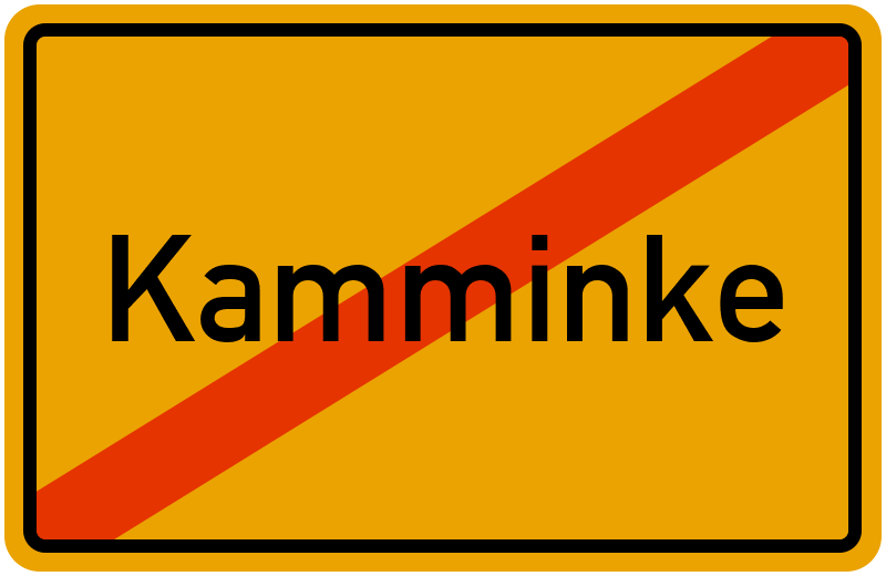 Ortsschild Kamminke