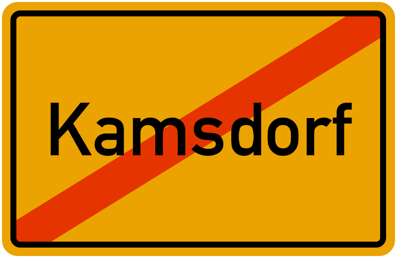 Ortsschild Kamsdorf