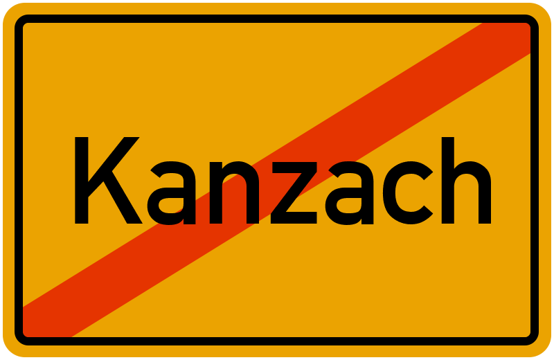 Ortsschild Kanzach