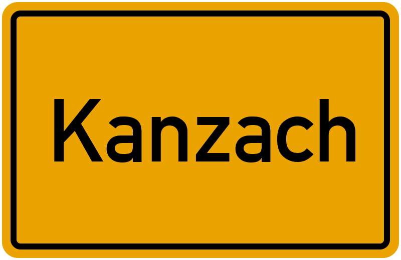 Ortsschild Kanzach