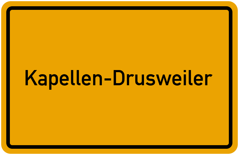 Ortsschild Kapellen-Drusweiler