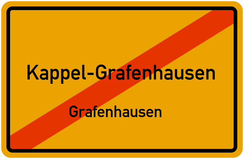 Ortsschild Kappel-Grafenhausen