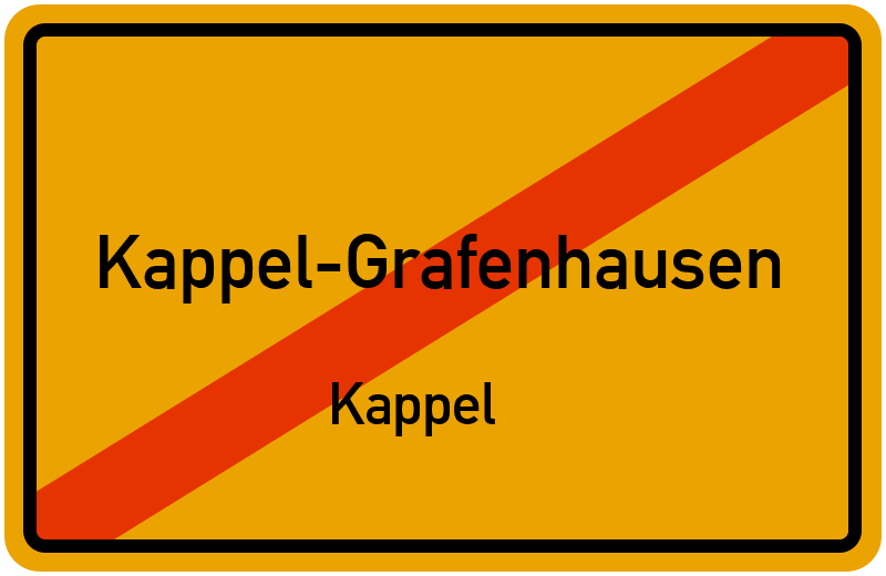 Ortsschild Kappel-Grafenhausen