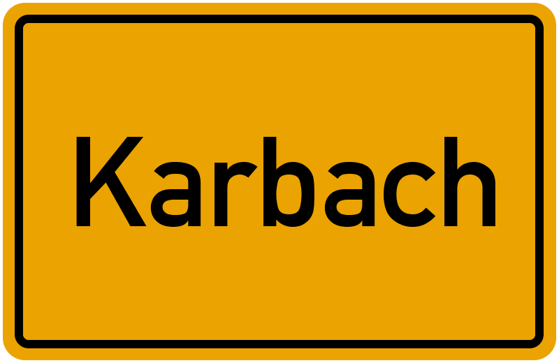 Ortsschild Karbach