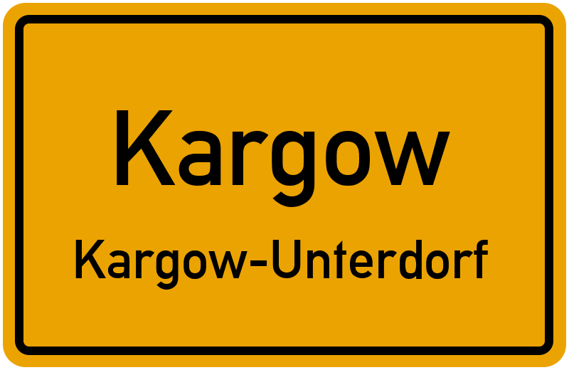 Ortsschild Kargow