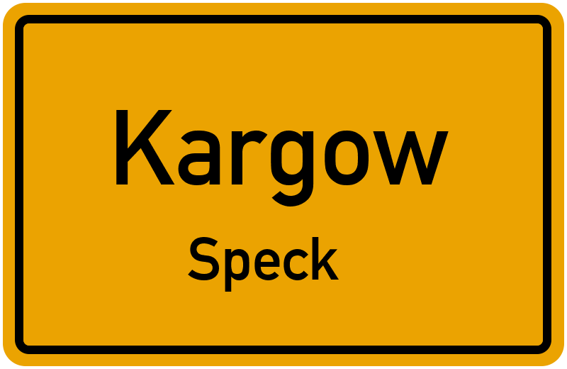 Ortsschild Kargow