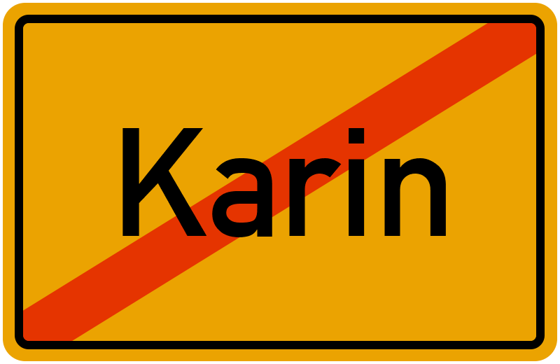 Ortsschild Karin