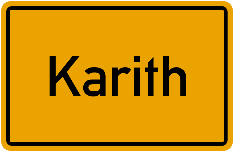 Ortsschild Karith