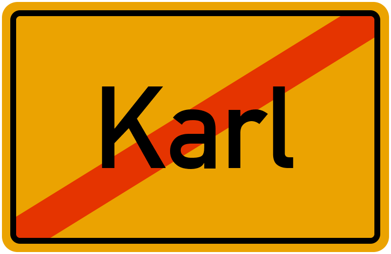 Ortsschild Karl