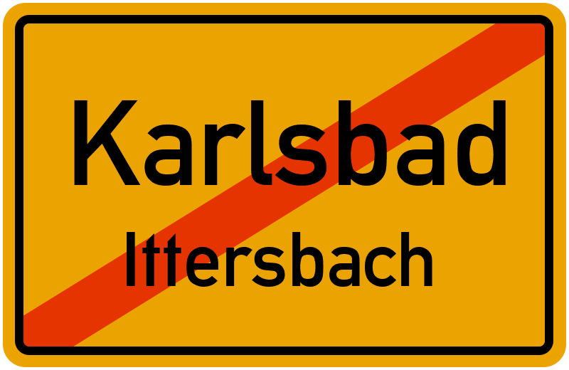 Ortsschild Karlsbad