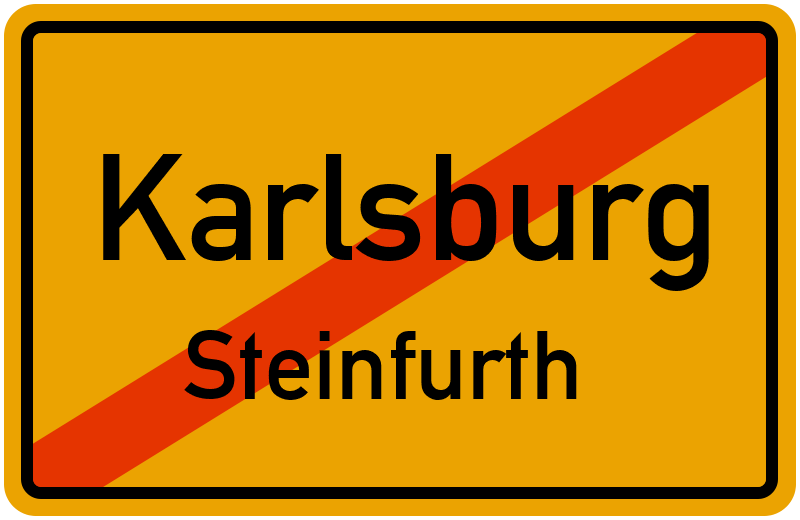 Ortsschild Karlsburg