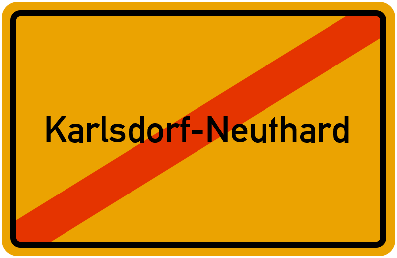 Ortsschild Karlsdorf-Neuthard