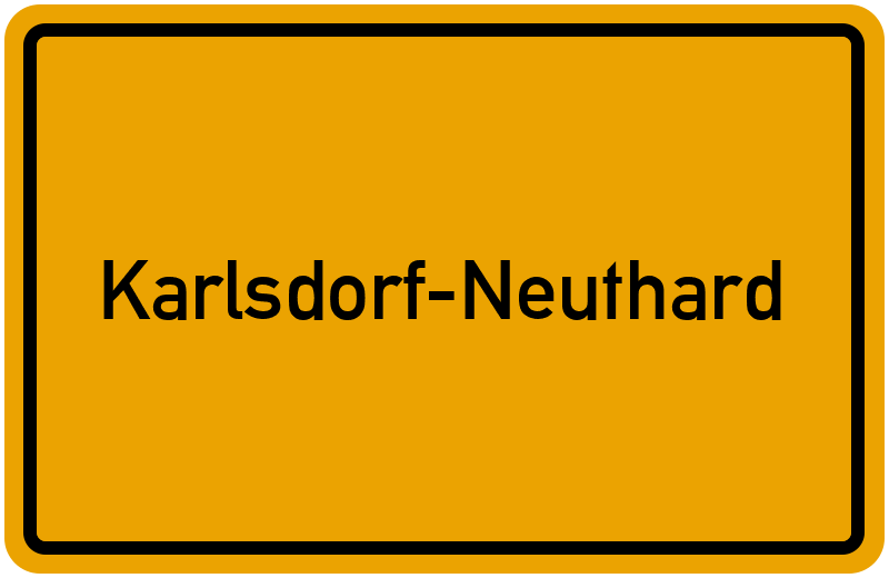 Ortsschild Karlsdorf-Neuthard