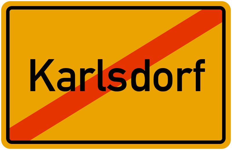Ortsschild Karlsdorf