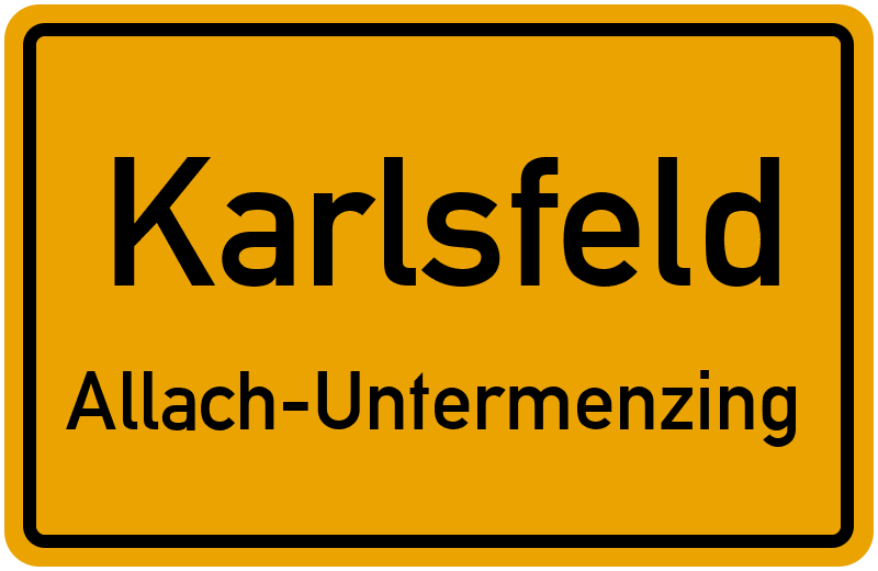 Ortsschild Karlsfeld
