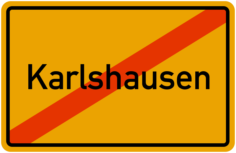 Ortsschild Karlshausen
