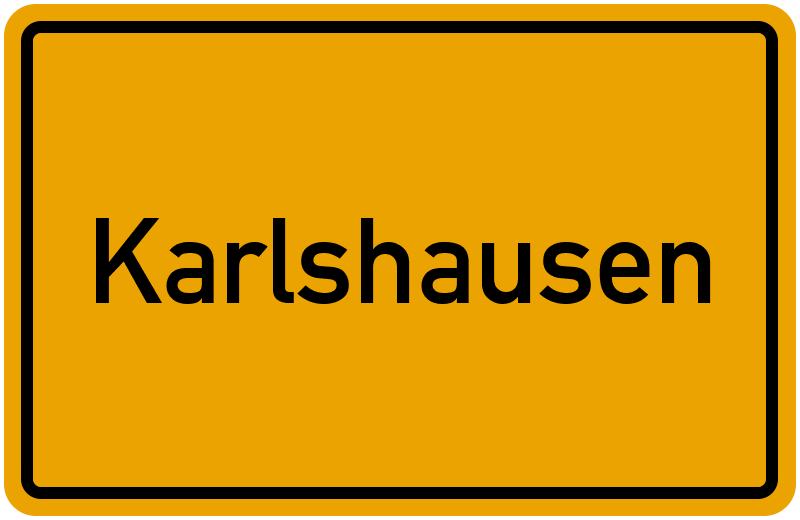 Ortsschild Karlshausen