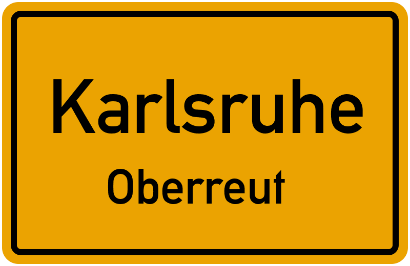 Ortsschild Karlsruhe