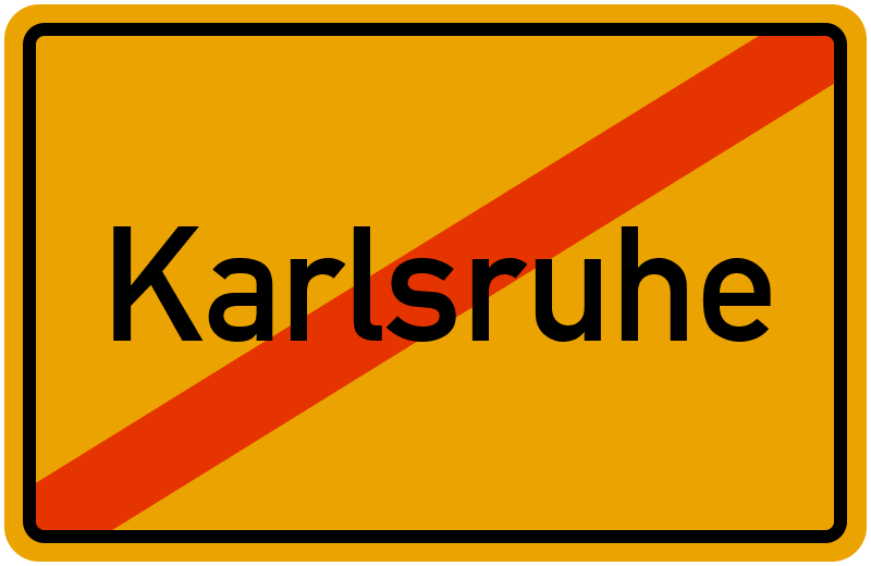 Ortsschild Karlsruhe