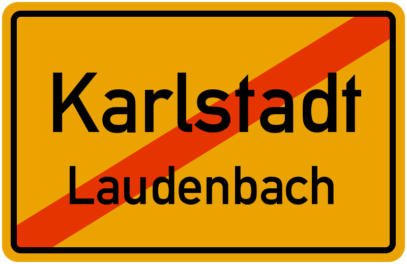 Ortsschild Karlstadt