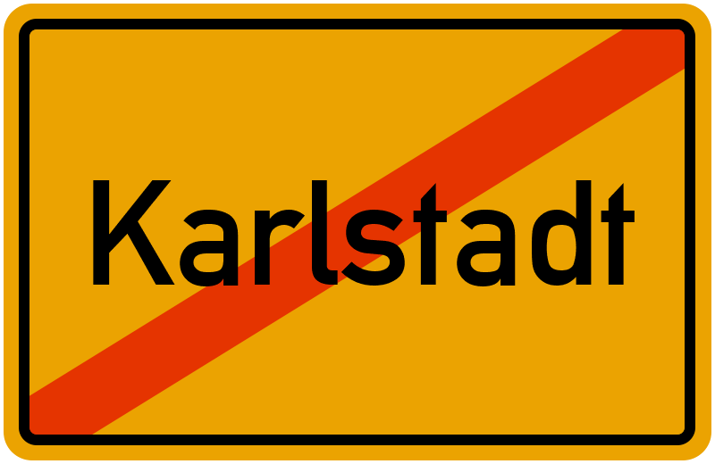 Ortsschild Karlstadt
