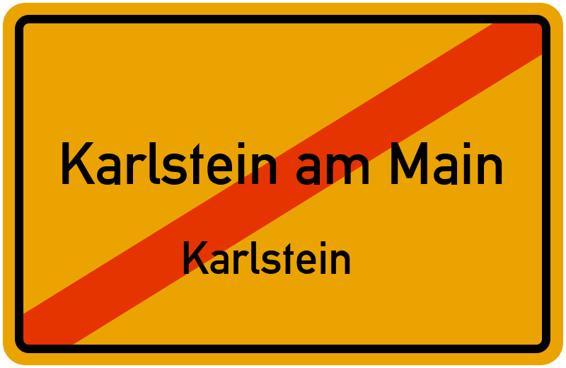 Ortsschild Karlstein am Main