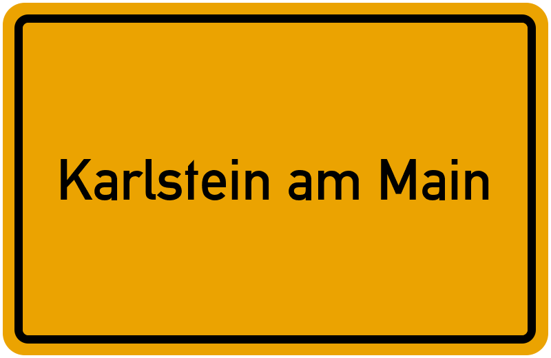 Ortsschild Karlstein am Main