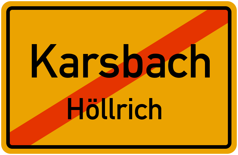 Ortsschild Karsbach