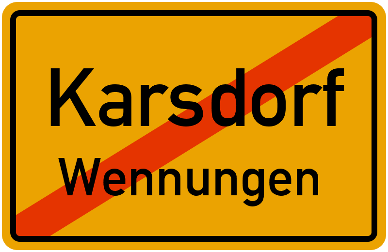 Ortsschild Karsdorf