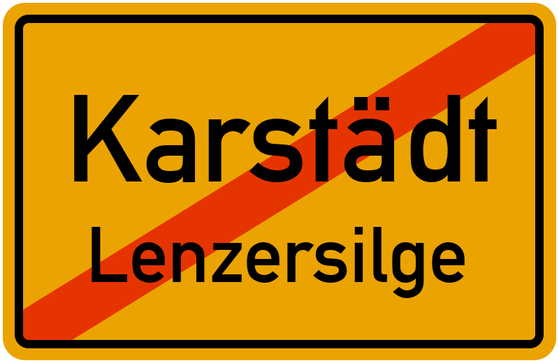 Ortsschild Karstädt