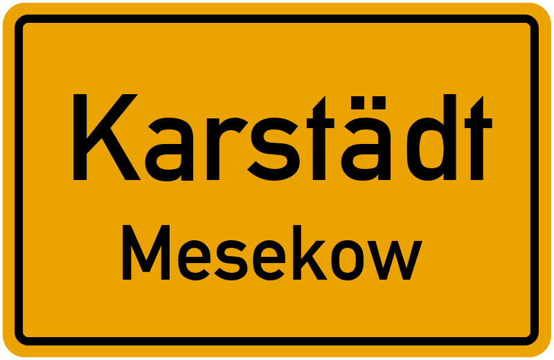 Ortsschild Karstädt