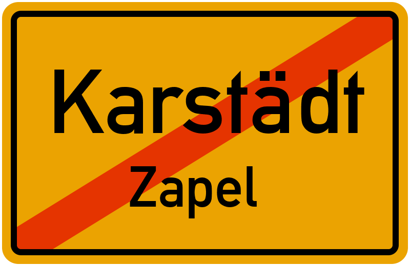 Ortsschild Karstädt