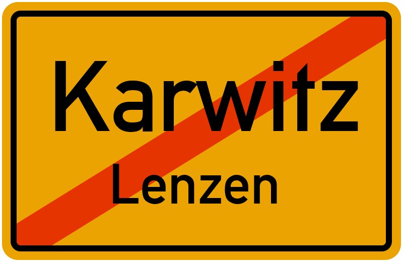 Ortsschild Karwitz