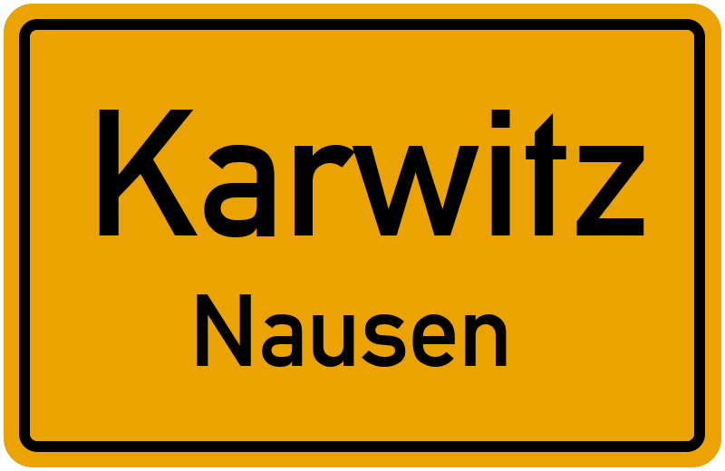 Ortsschild Karwitz