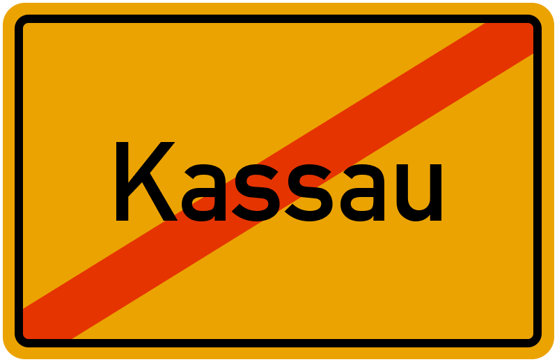 Ortsschild Kassau