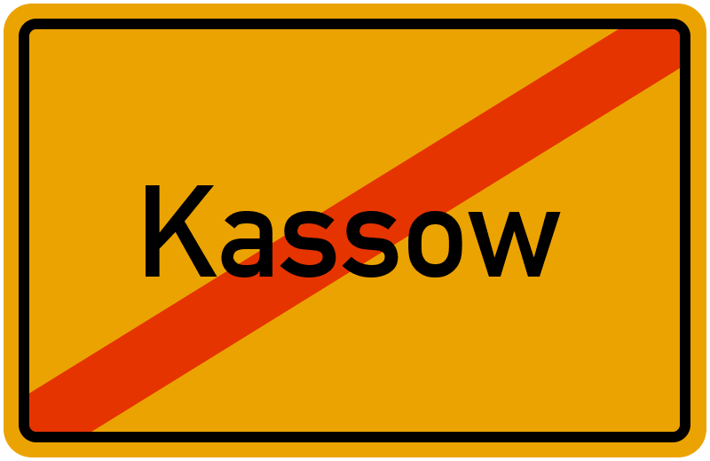 Ortsschild Kassow
