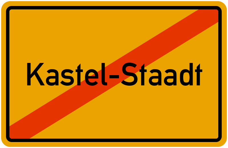 Ortsschild Kastel-Staadt