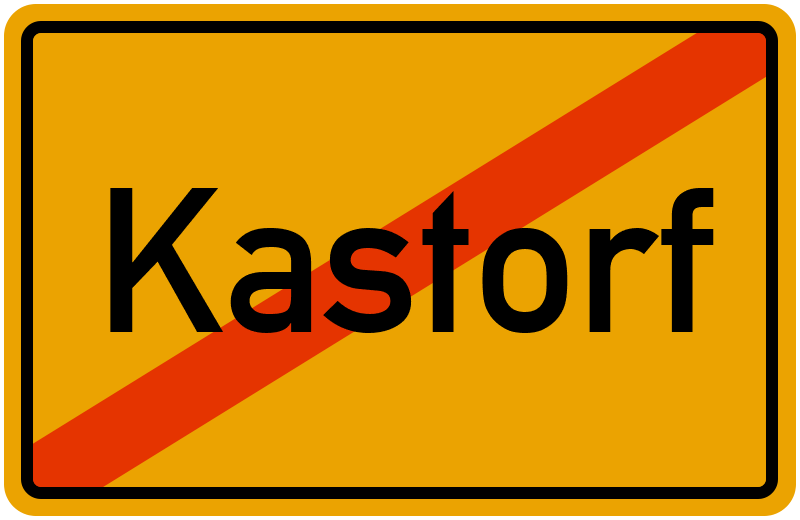 Ortsschild Kastorf