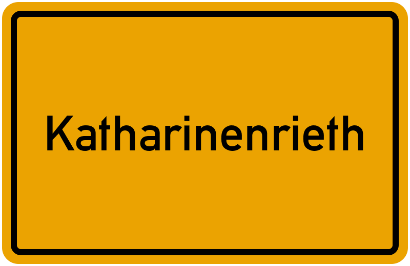 Ortsschild Katharinenrieth