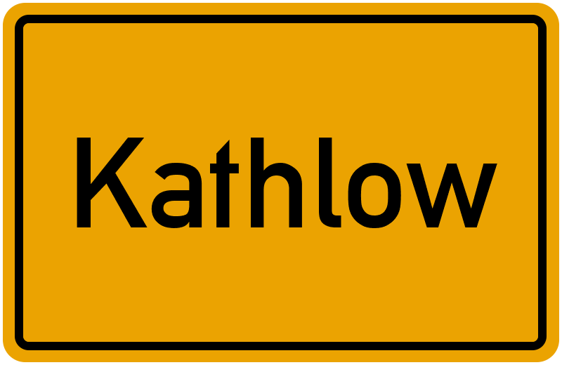 Ortsschild Kathlow