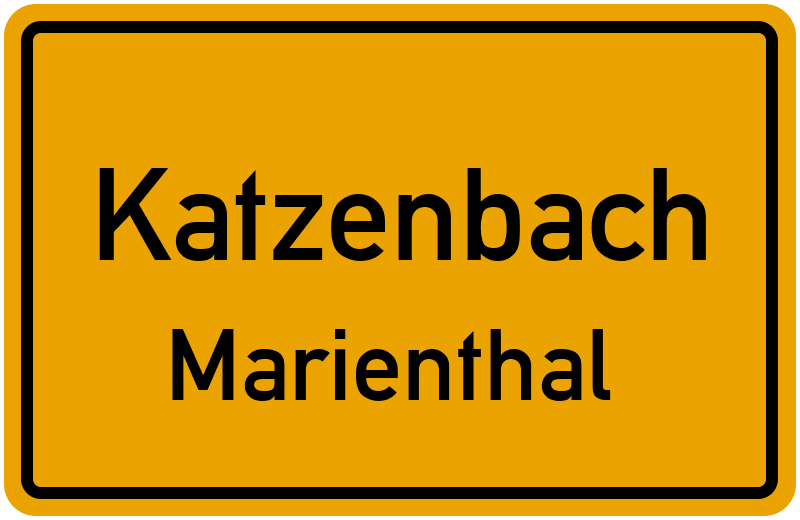 Ortsschild Katzenbach