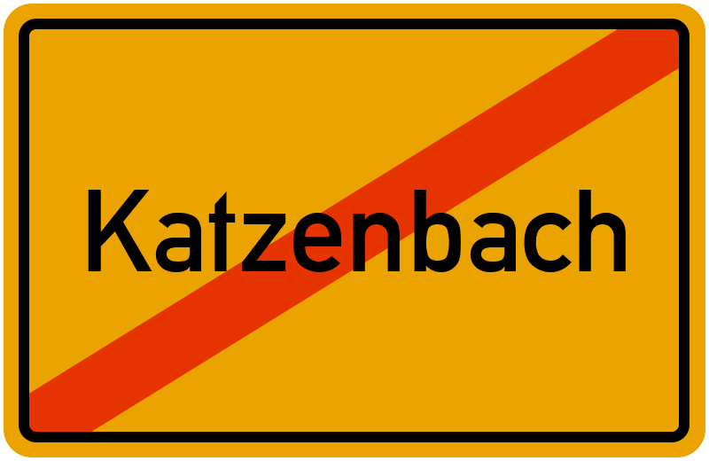 Ortsschild Katzenbach
