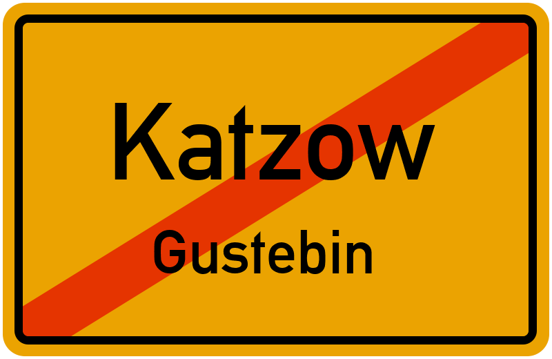 Ortsschild Katzow