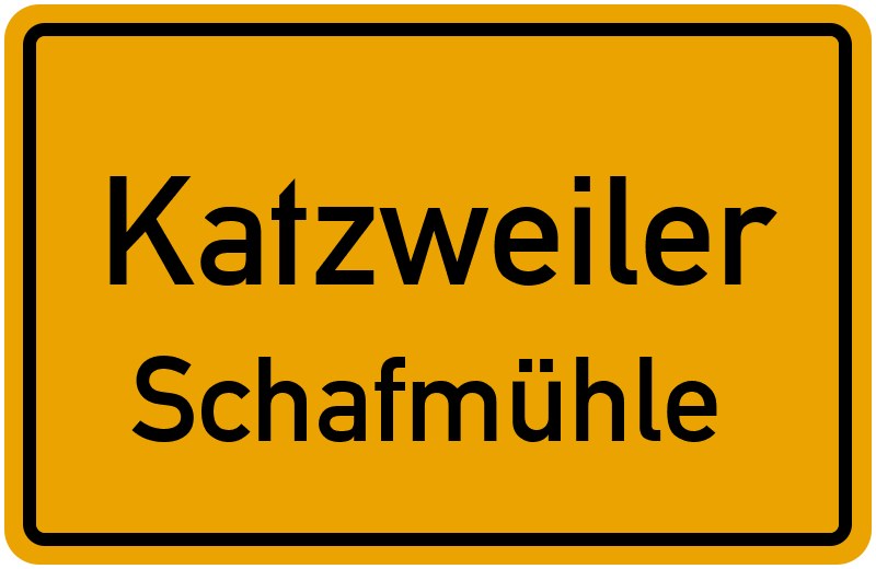 Ortsschild Katzweiler