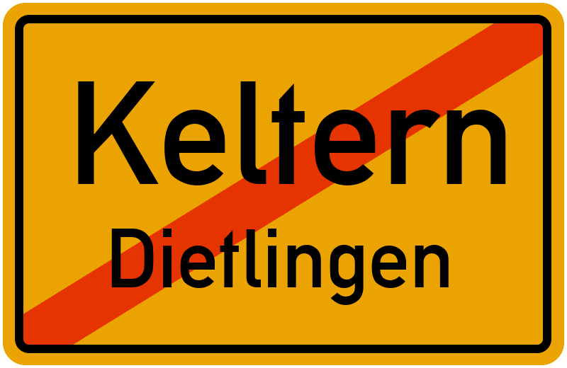 Ortsschild Keltern