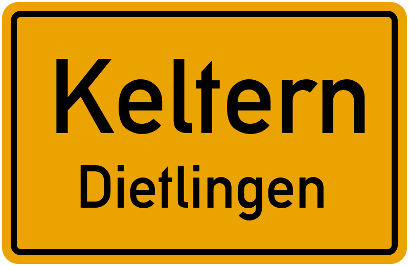 Ortsschild Keltern